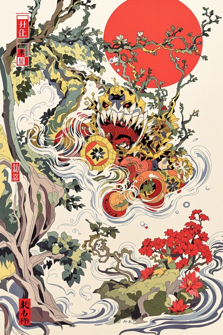 电影《剑影横秋》海报，秋日林间持剑的黑衣武侠